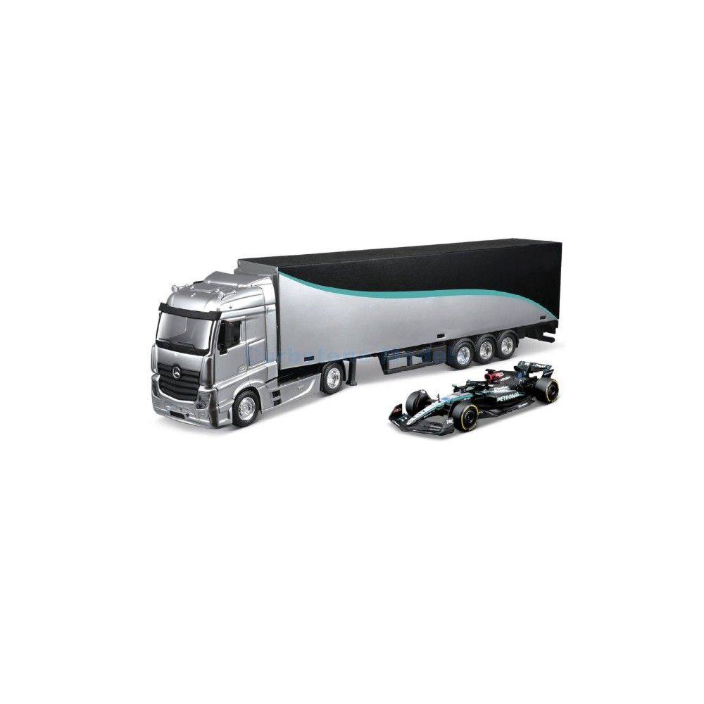 1/43 - Semi-Reboque Mercedes AMG Petronas com F1 George Russel #63