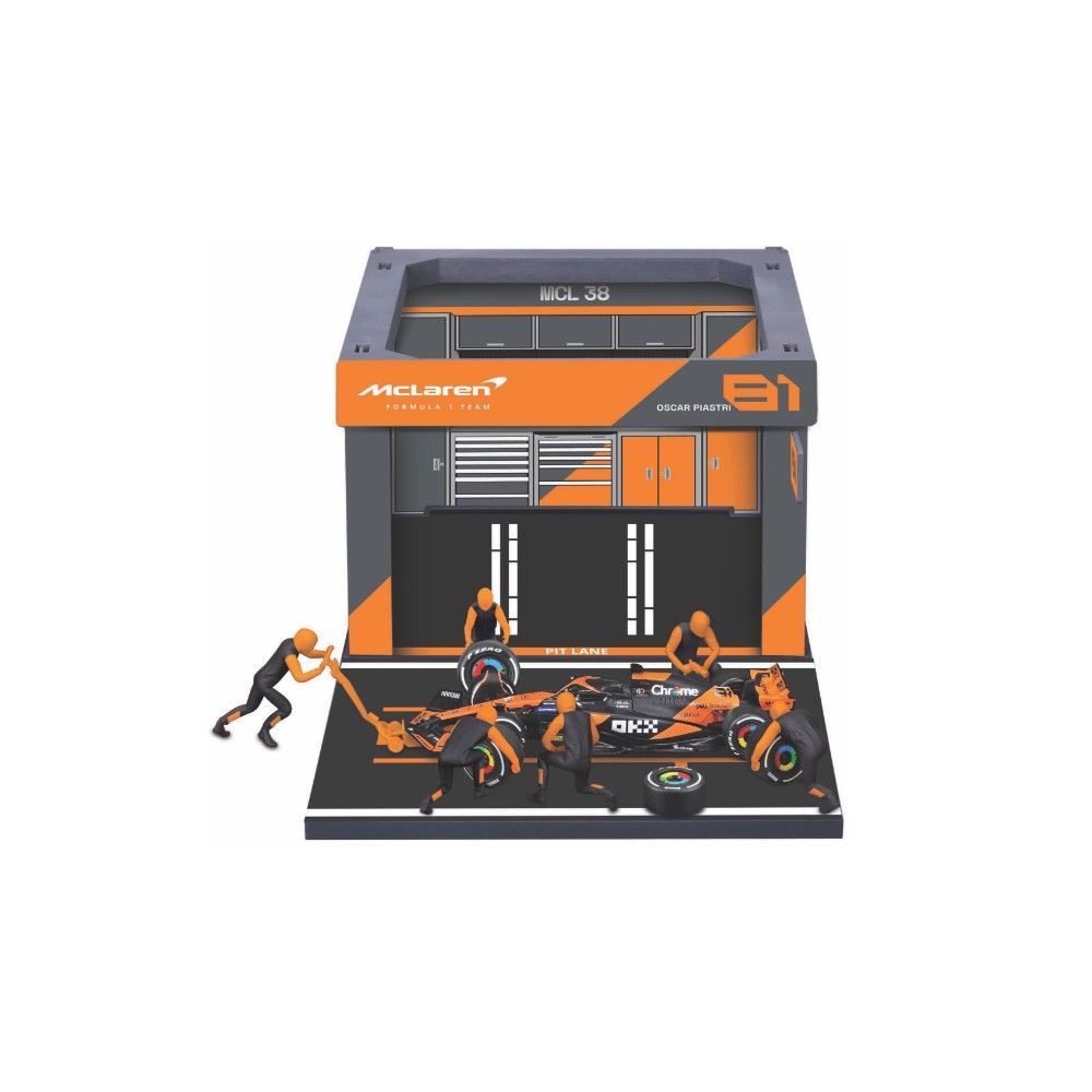 1/43 - Set de Pit Pass McLaren Team com F1 Oscar Piastri #81