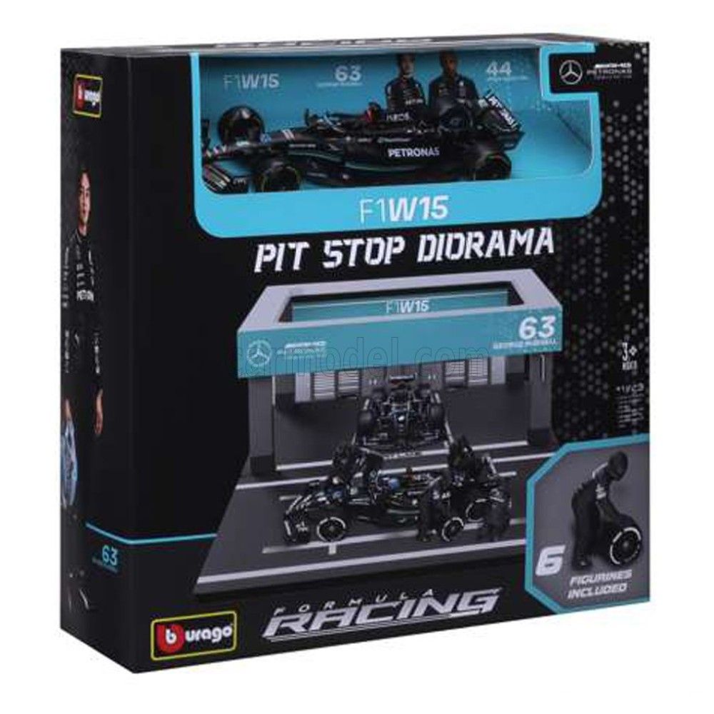 1/43 - Set de Pit Pass Mercedes AMG Petronas com F1 Lewis Hamilton #44