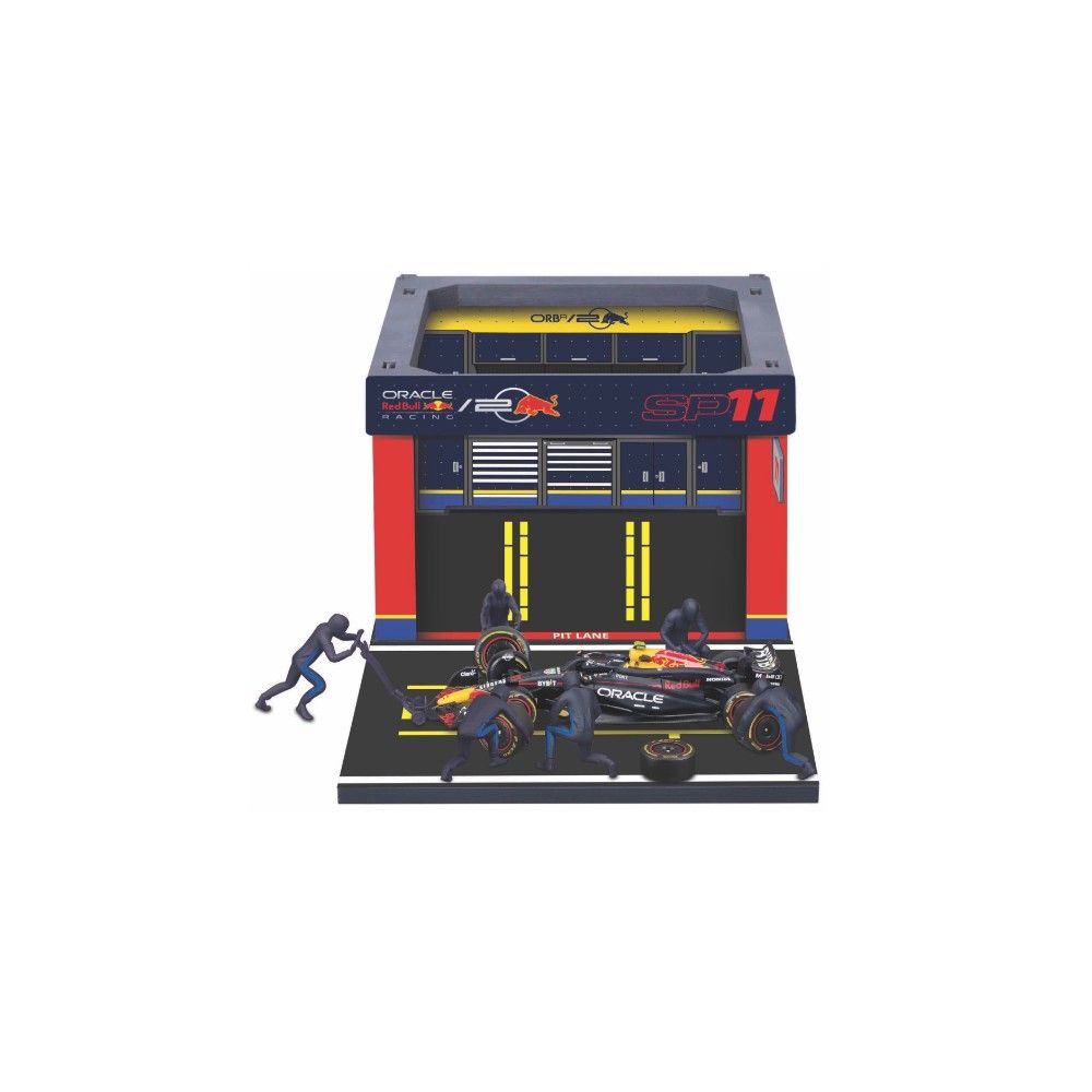 1/43 - Set de Pit Pass Red Bull Racing com F1 Sergio Perez  #11