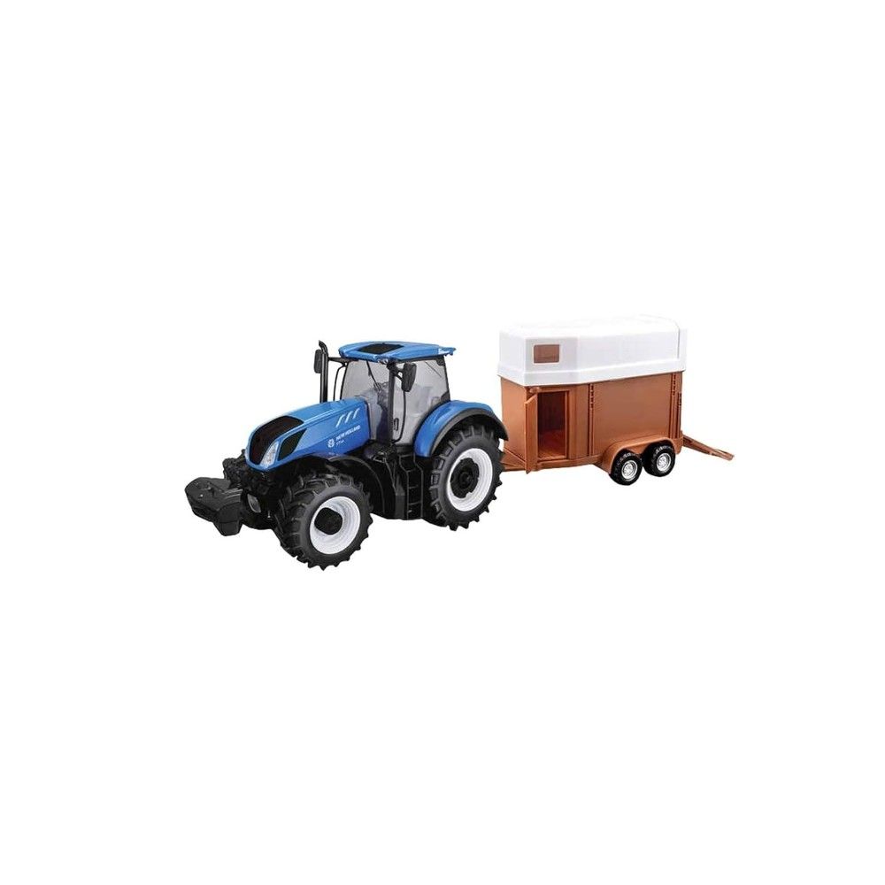 1/32 - Tractor New Holland T7HD com atrelado transporte de Cavalos
