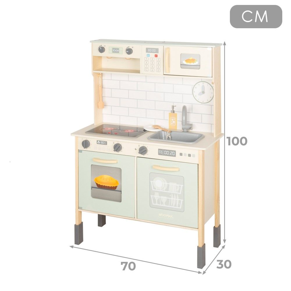 Cozinha de Madeira c/ luz e sons (100x70x30cm)