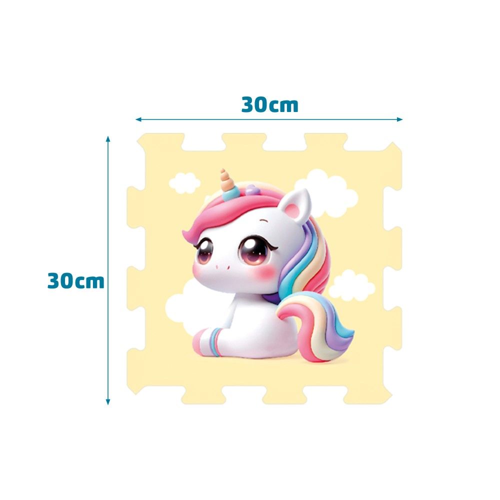 Pack de 8 peças em EVA 120x60cm Unicórnios