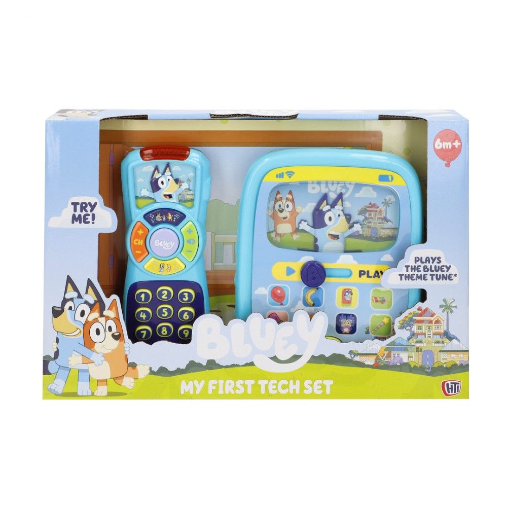 Bluey - Conjunto Tablet + Comando TV com sons