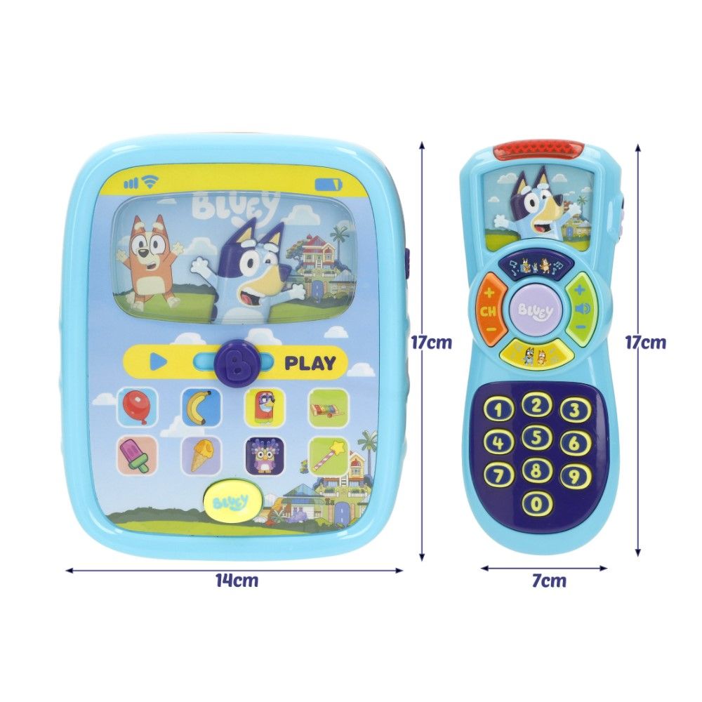 Bluey - Conjunto Tablet + Comando TV com sons