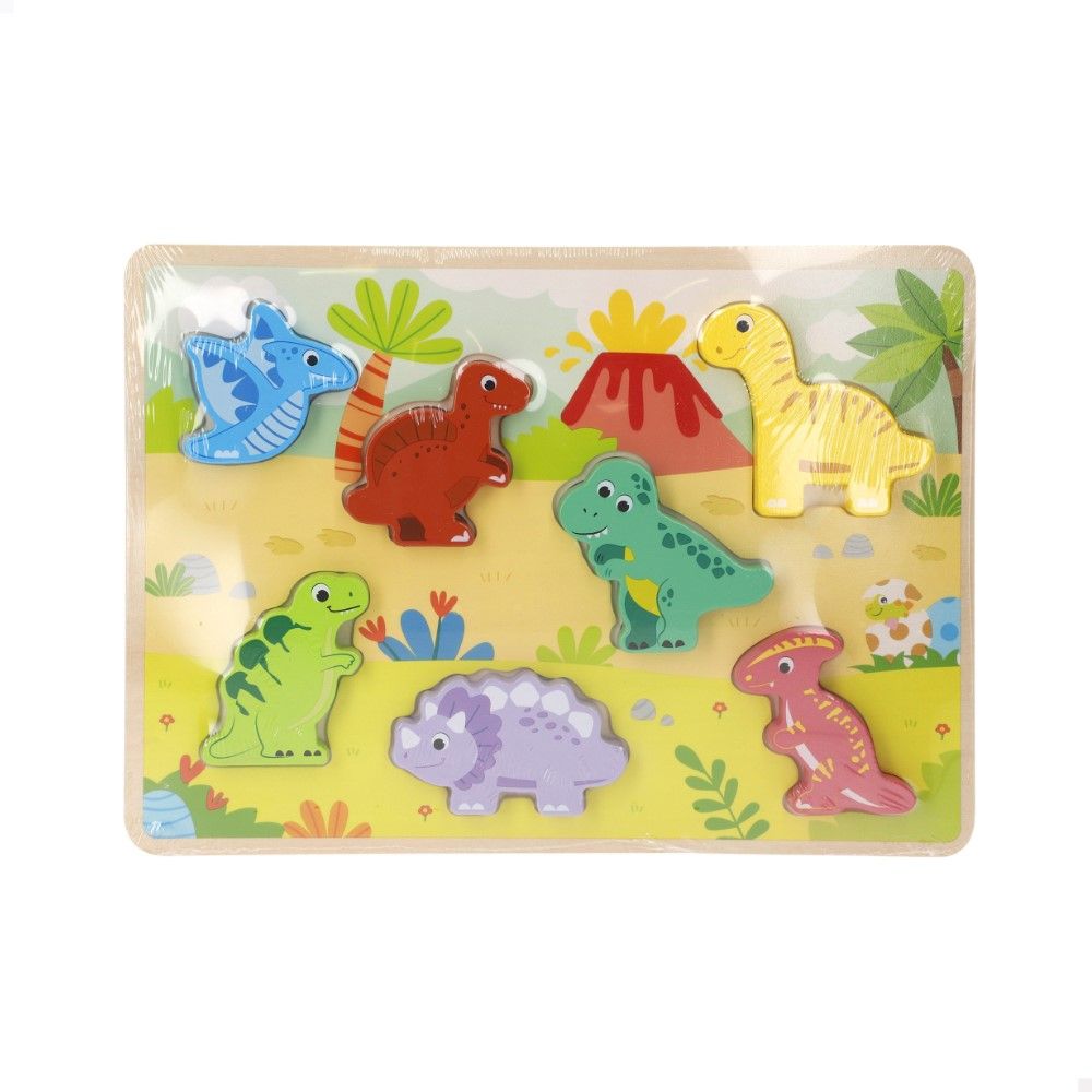 Puzzles de Madeira Animais c/ 7 Figuras (3 modelos)
