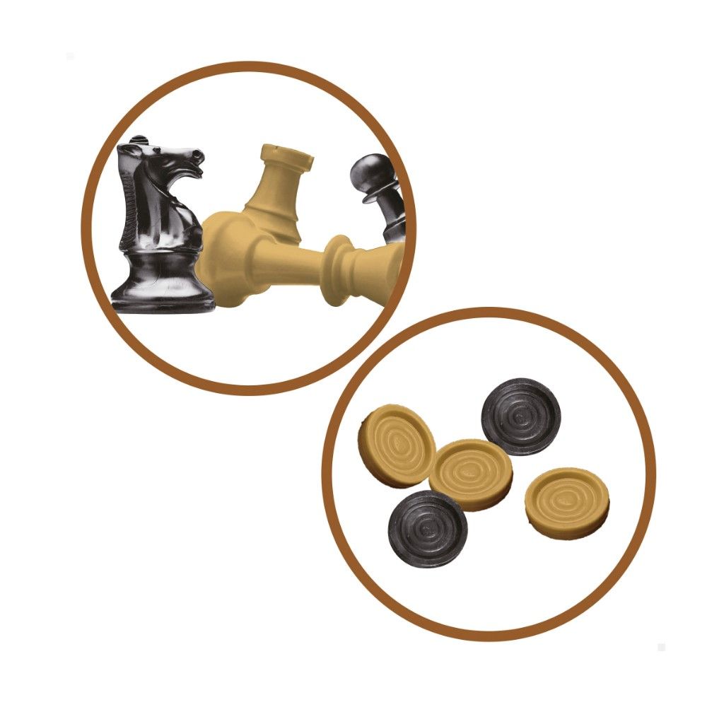 Jogo de Xadrez + Damas (40x40cm)