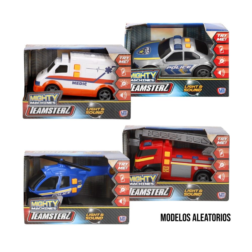 Veículos de Emergência com luz e sons (5 modelos)