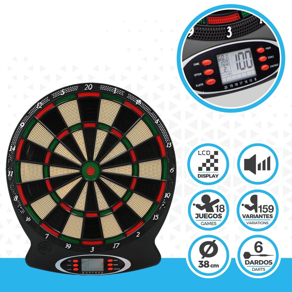 Alvo de Setas Electrónico 38cm (setas com pontas de plástico)