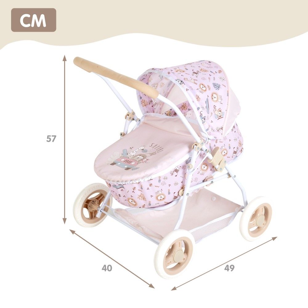 Carro de Bonecas 3 em 1 (57x49x40cm)