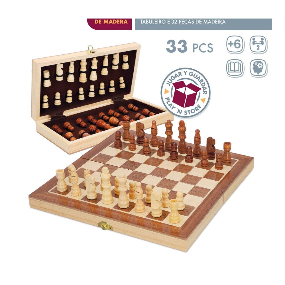 Jogo de Xadrez dobrável (30x30cm)