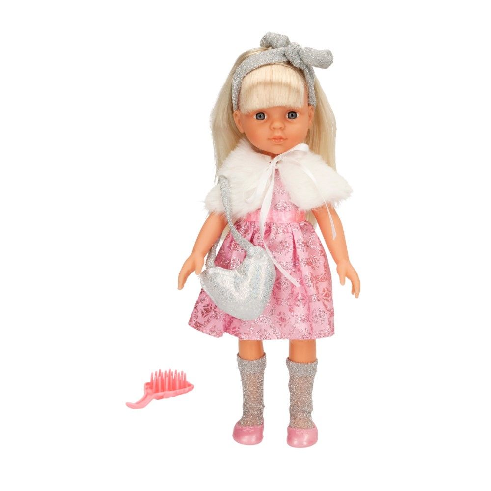 Boneca Mara loira 32cm c/ acessórios incluidos