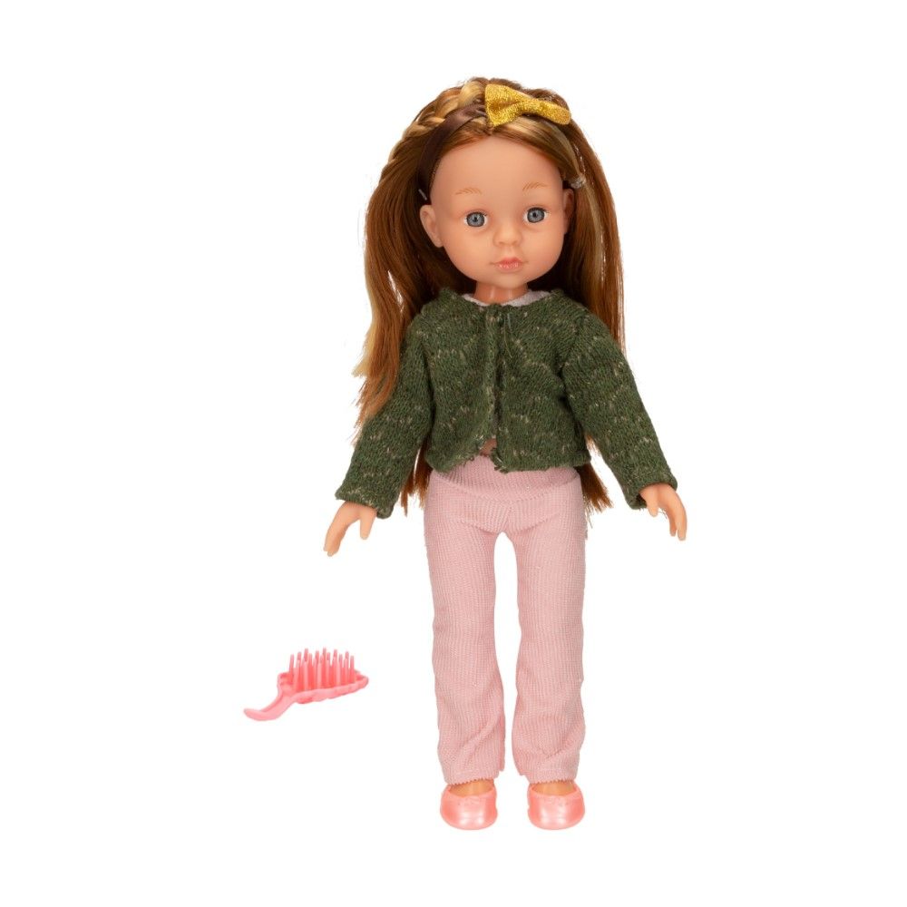 Boneca Mara morena 32cm c/ acessórios incluidos