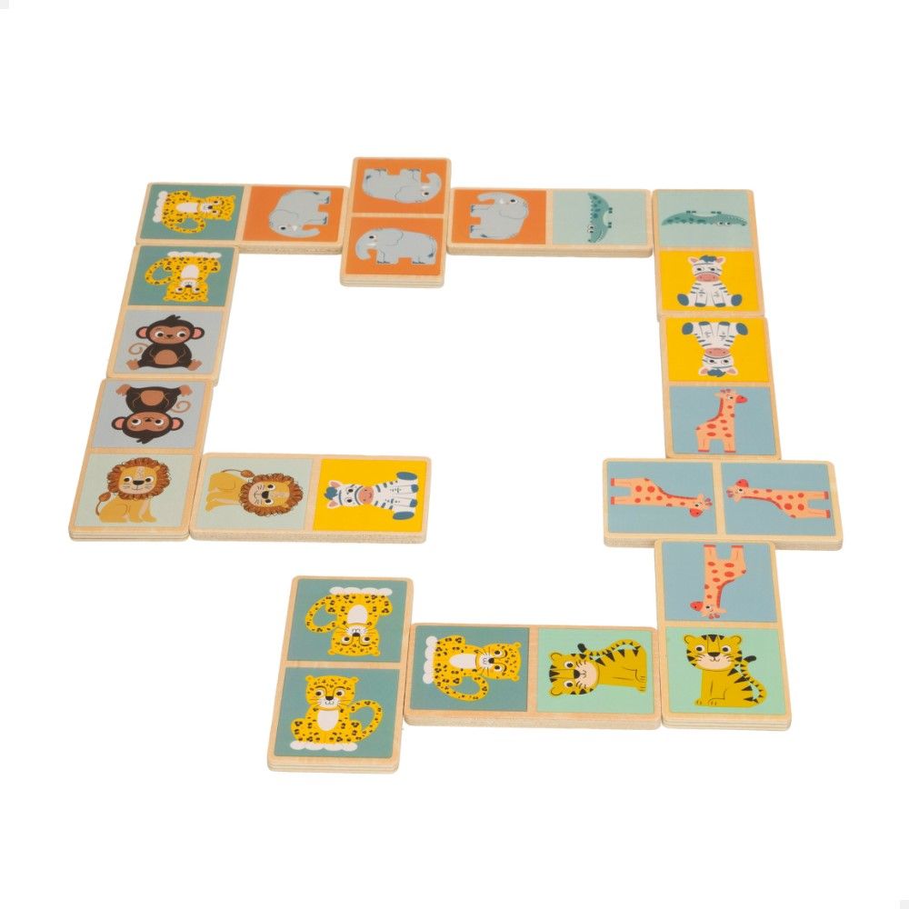 Domino de Animais em Madeira