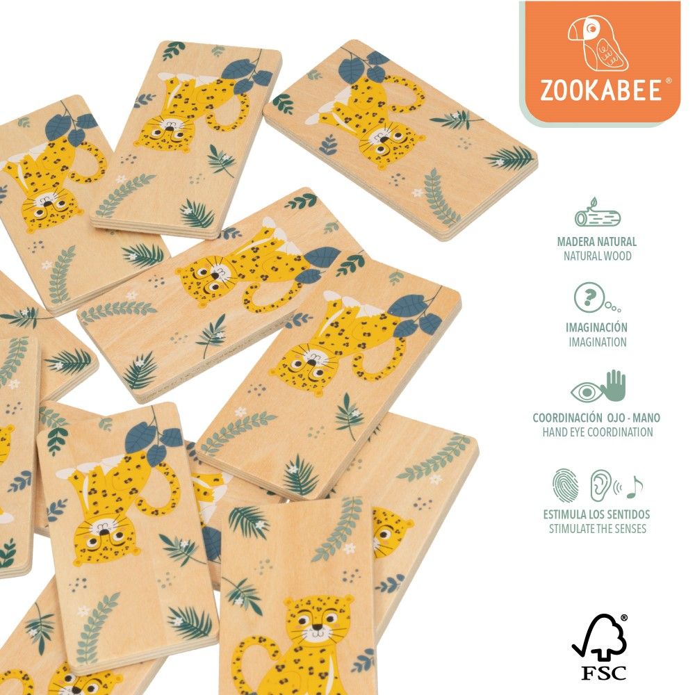 Domino de Animais em Madeira