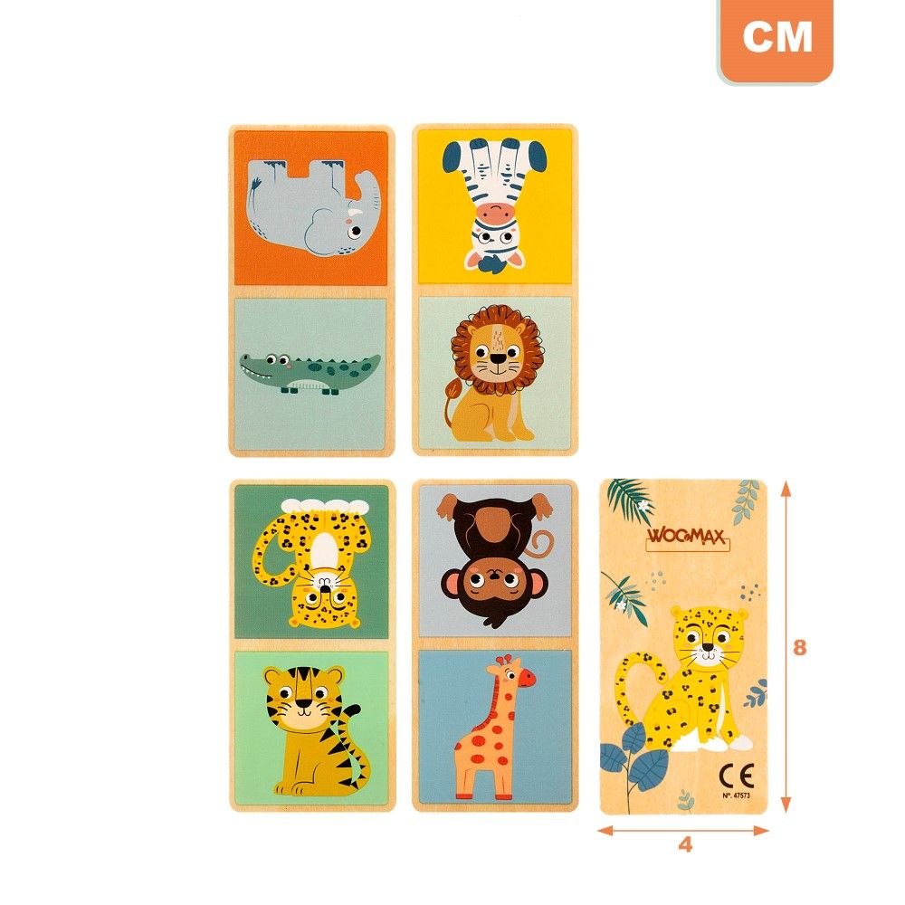 Domino de Animais em Madeira