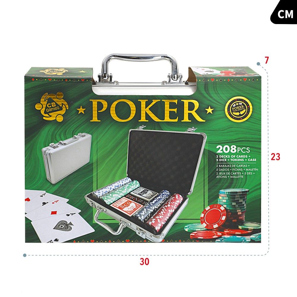 Maleta de Jogo de Poker (200 peças)