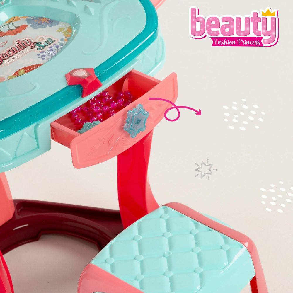 Toucador de Beleza com luz 76x34x57 cm (banco e acessórios incluidos)