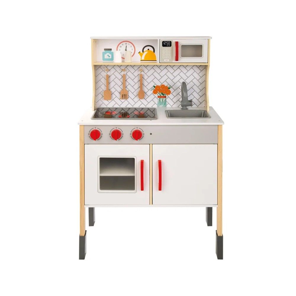 Cozinha de Madeira Electronica 95x60x30cm (c/acessórios)