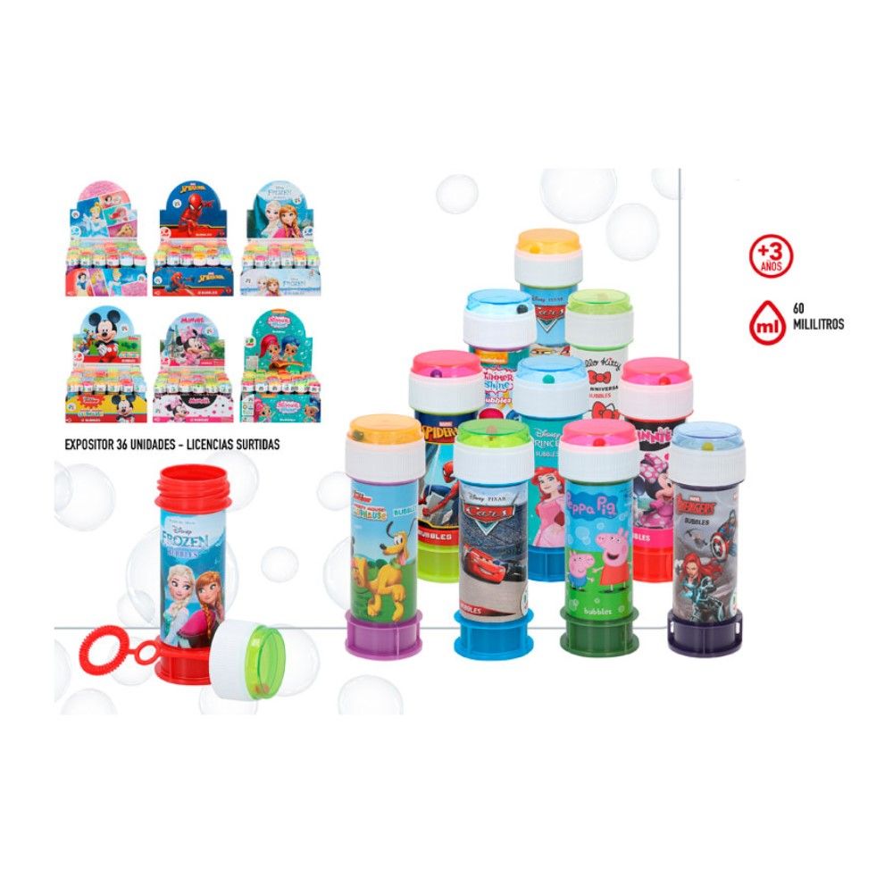 Display Bolas de Sabão, 36un, Licenças sortidas