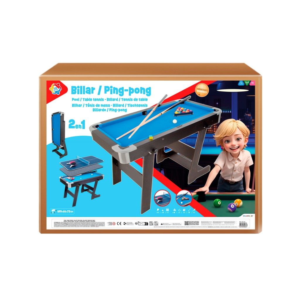 Mesa de Bilhar 2 em 1 Convertivel em Pingue-Pongue