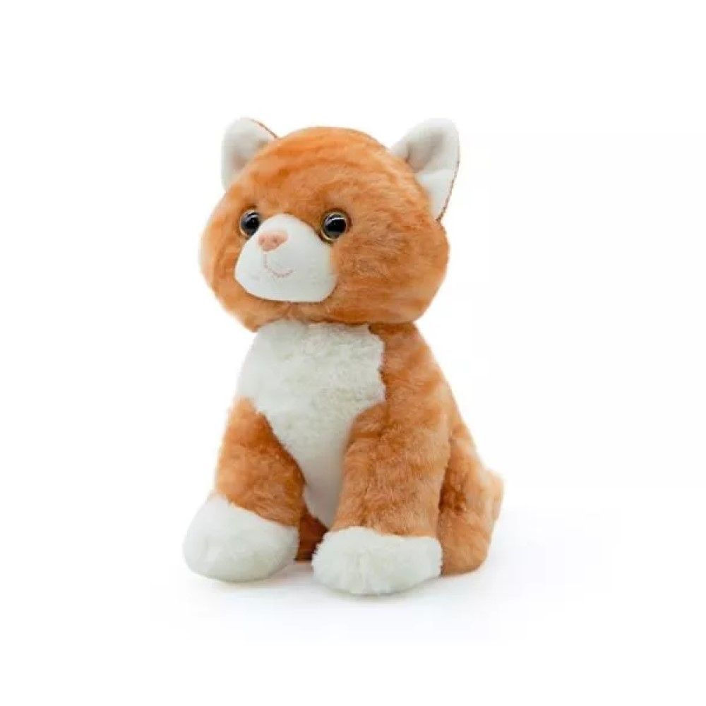 Peluche Gato malhado laranja "Birba" 20cm