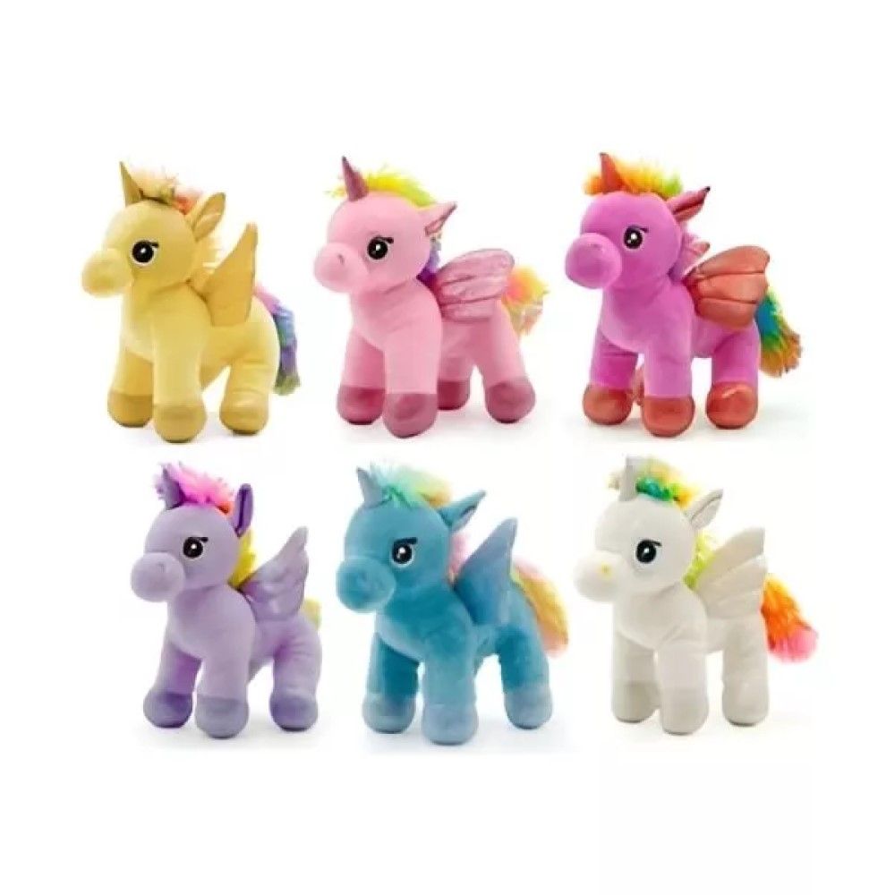 Peluche Unicórnio 25cm (6 cores)