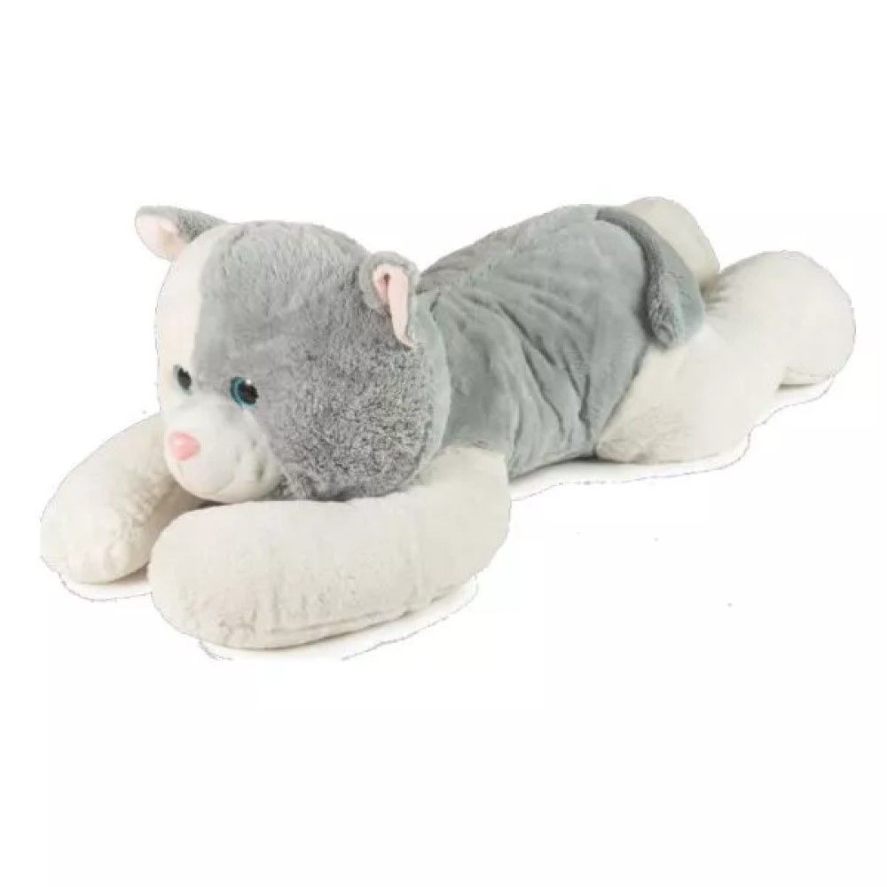 Peluche Gato de duas cores deitado 100cm