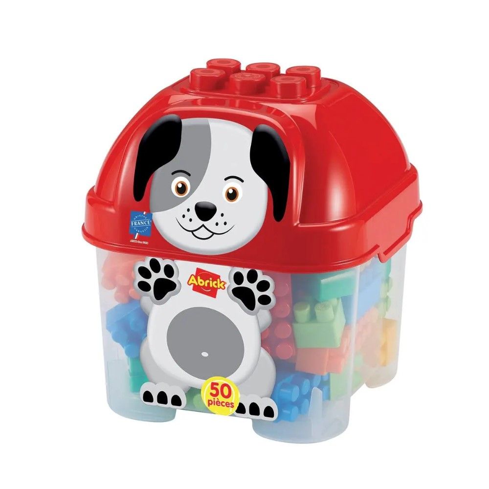 Caixa do Cão com blocos de construção (50 peças)