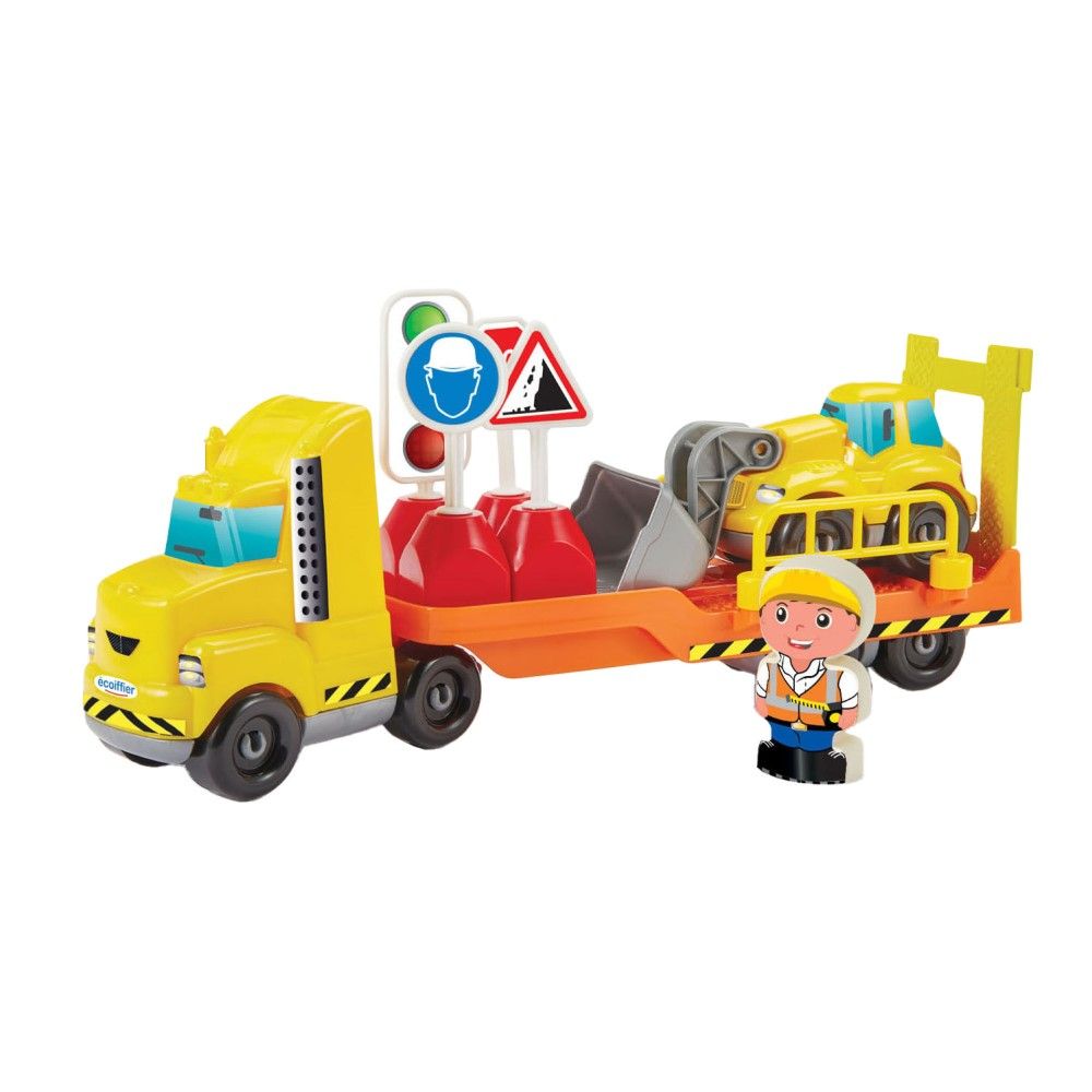Camião de transporte de veículos de construção
