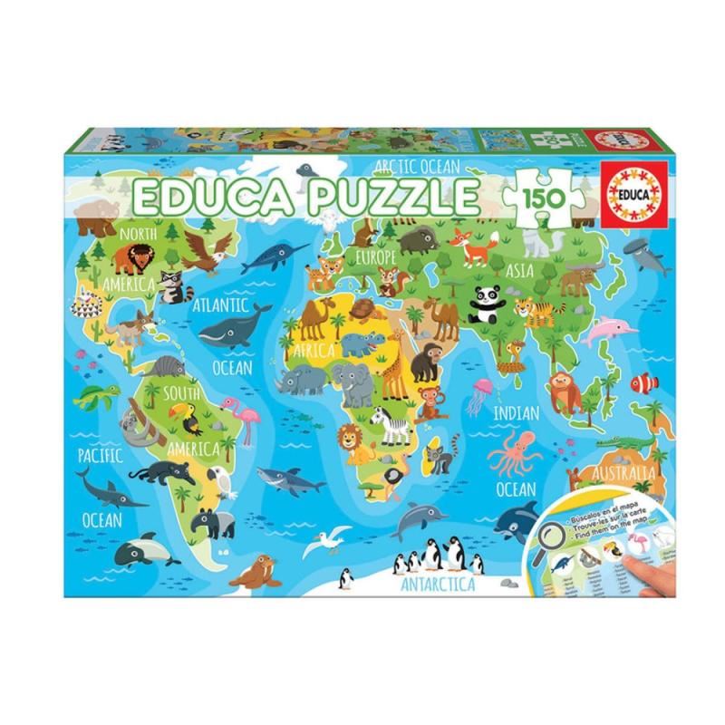 Pzl 150 Mapa Mundo Animais