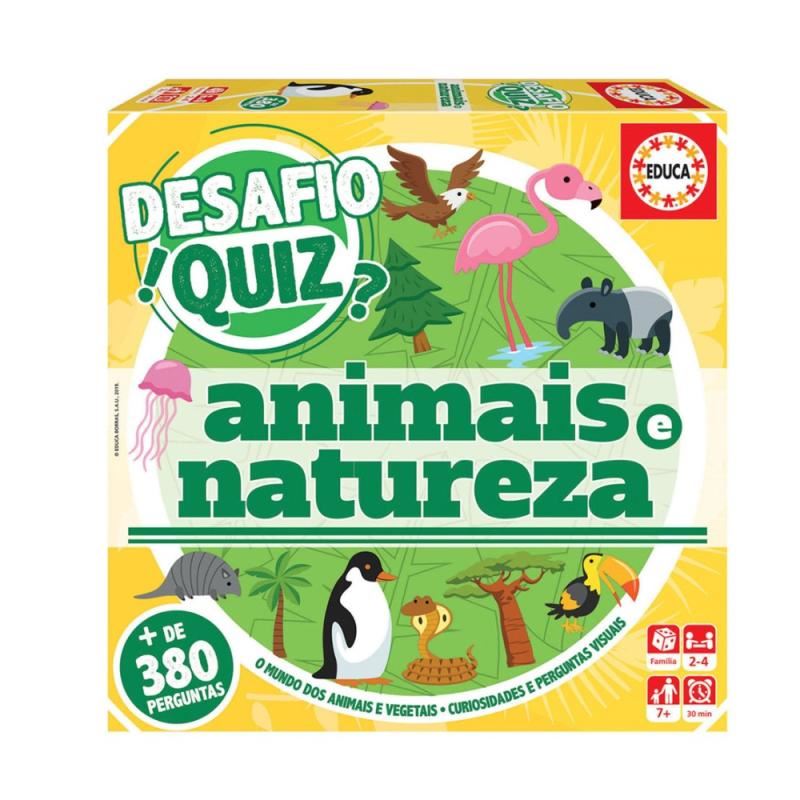 Jogos de Tabuleiro - Desafio Quis, os Animais e a Natureza