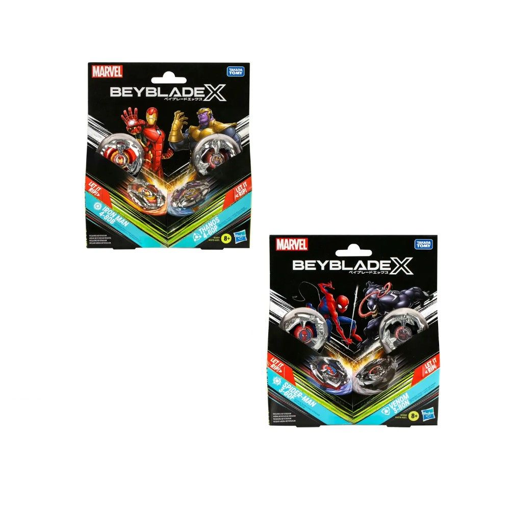 Beyblade - Pack de 2 unidades da Marvel (vários modelos sortidos)