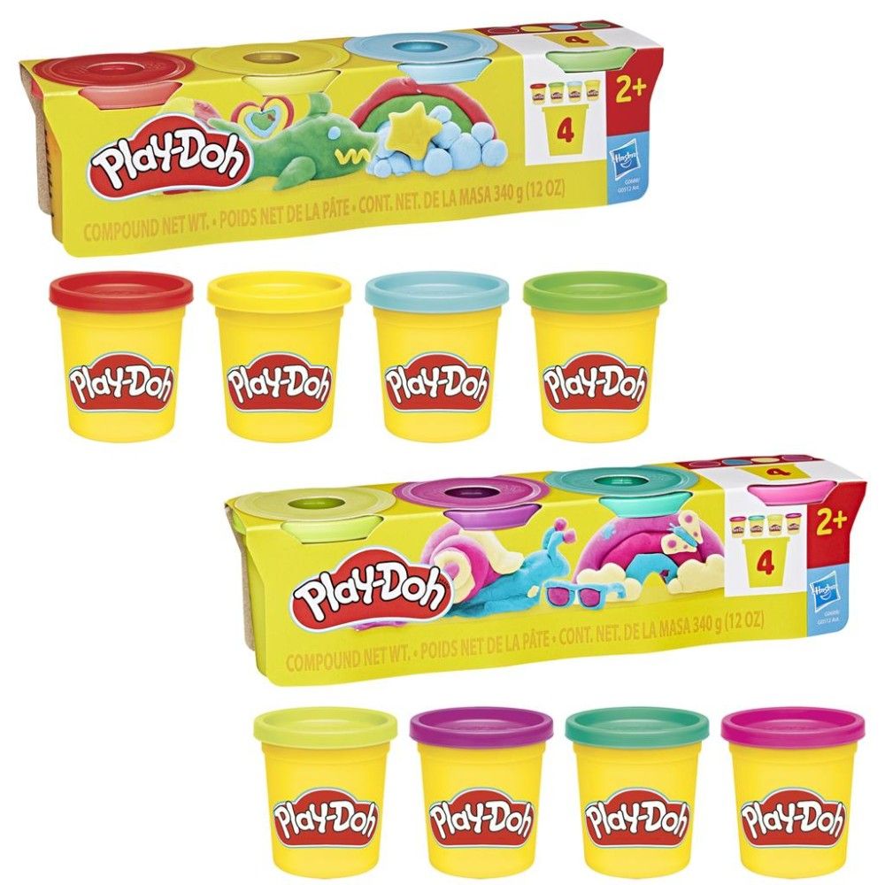 Play-Doh - Pack de 4 Potes (85 gr)