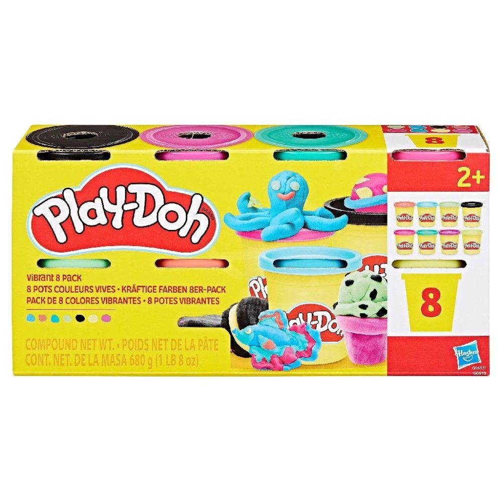 Play-Doh - Pack de 8 Potes (85 gr)