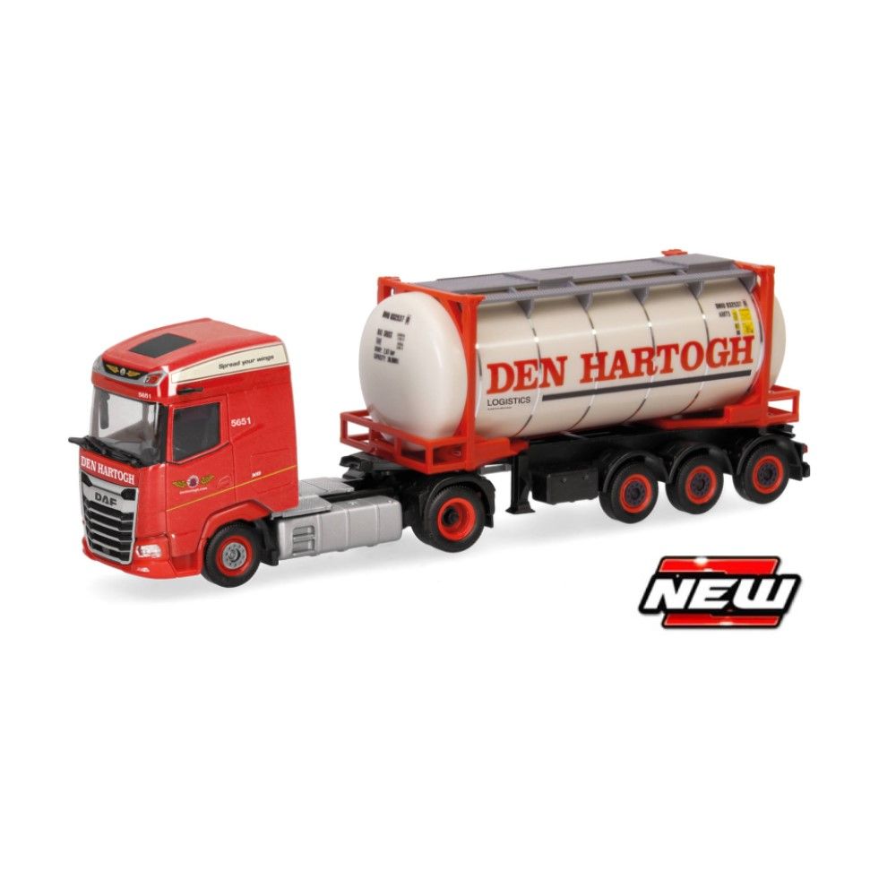 1/87 - Camião semi-reboque porta-contentores DAF XG - Den Hartogh