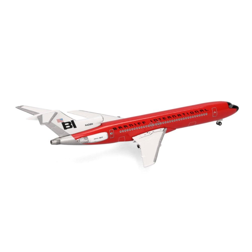 1/500 - Boeing 727-200 Braniff International - Solid Red