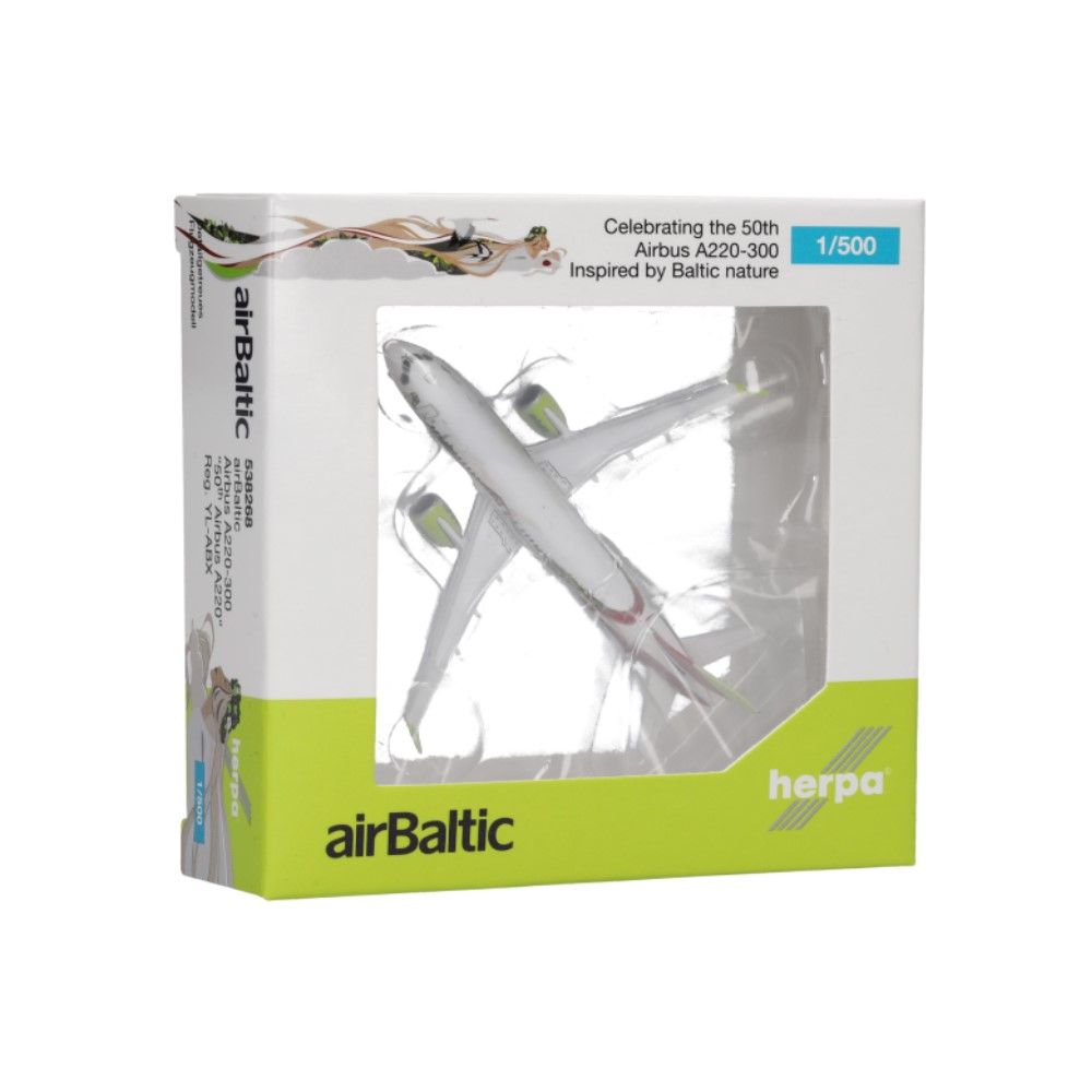 1/500 - Airbus A220-300 Air Baltic  “50th A220” – YL-ABX