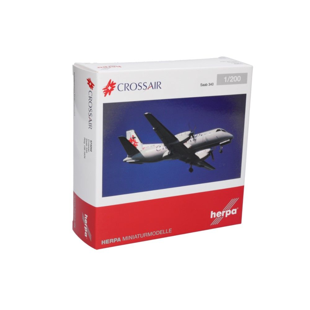 1/200 - Saab 340 Crossair (ultimo esquema de decoração)