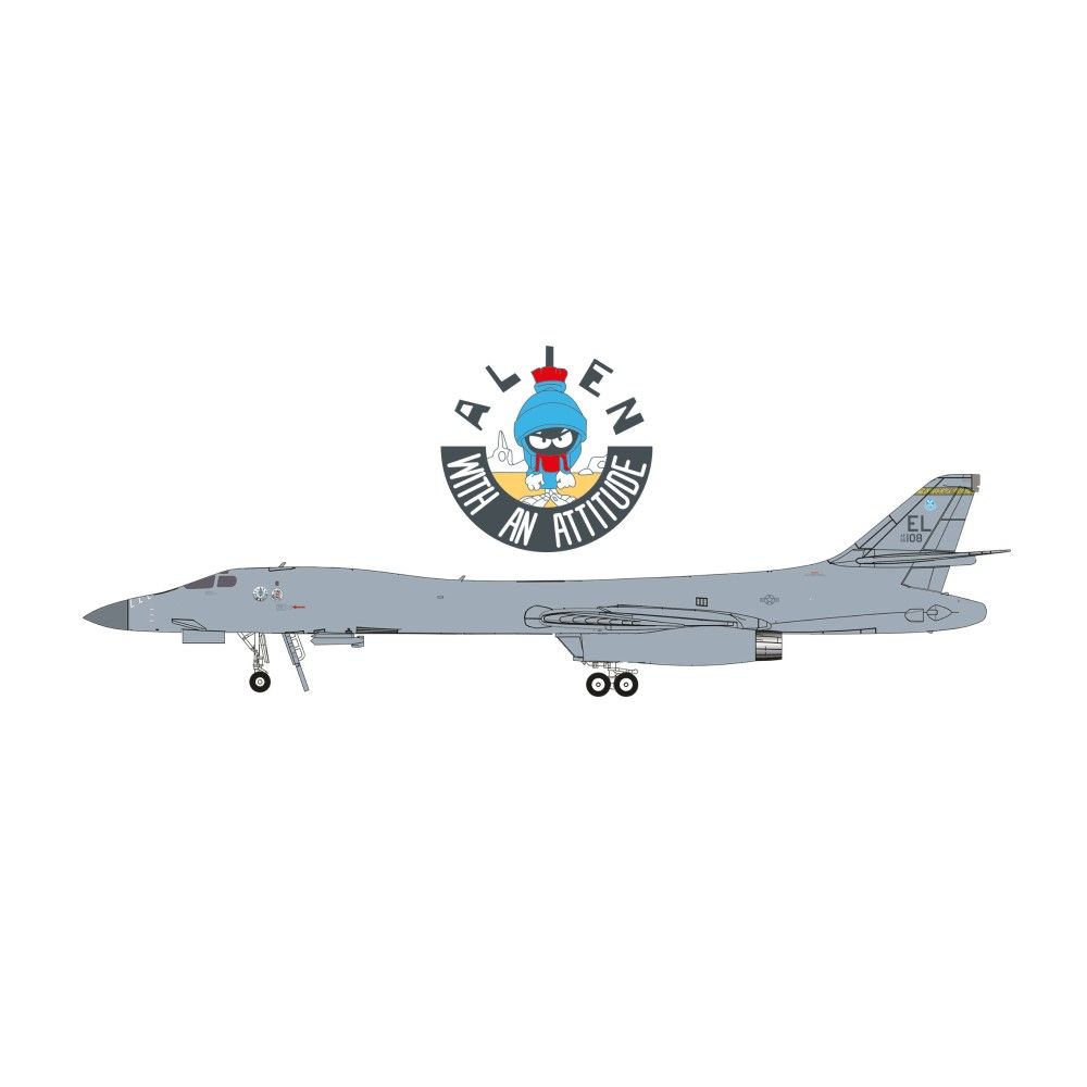 1/200 - B-1B Lancer U.S.Air Force - 37th Bomb Sqn, Ellsworth AB "Alien with an Attitude" - 86-0108