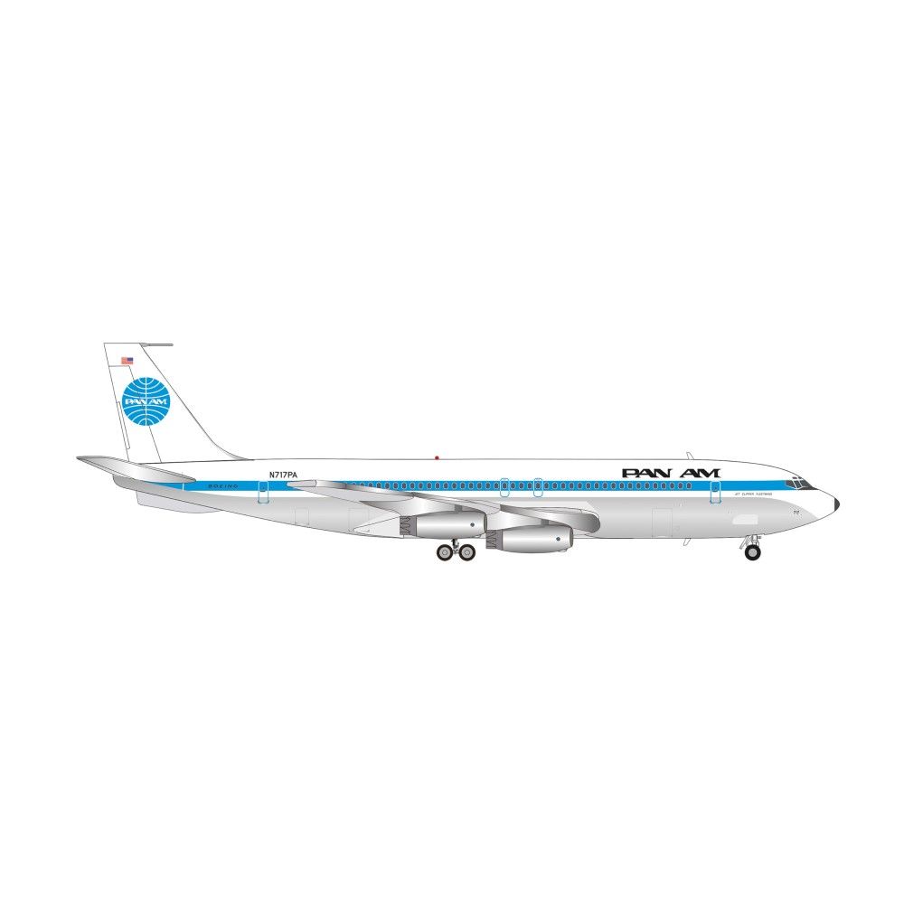 1/200 - Boeing 707-320 Pan Am - N717PA "Jet Clipper Fleetwing"
