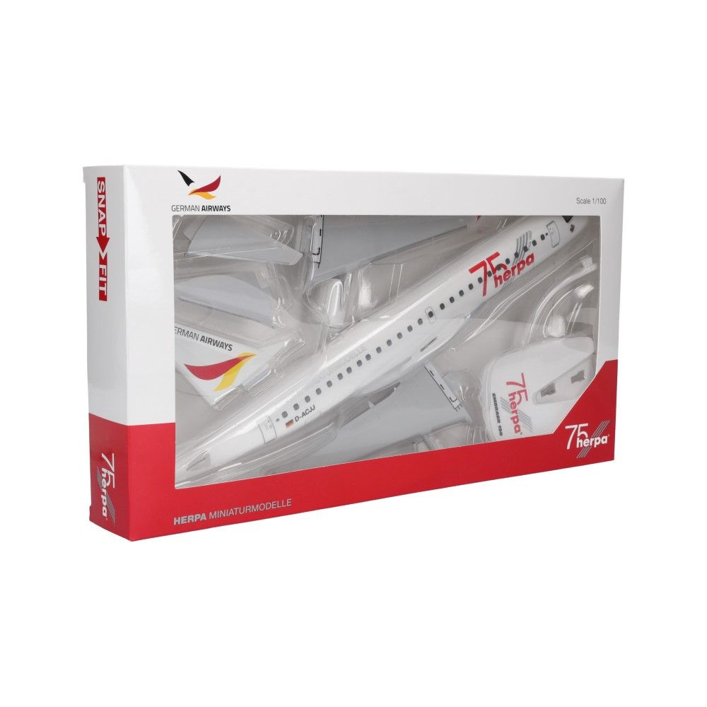 1/100 - Embraer E190 German Airways - Herpa 75 Years