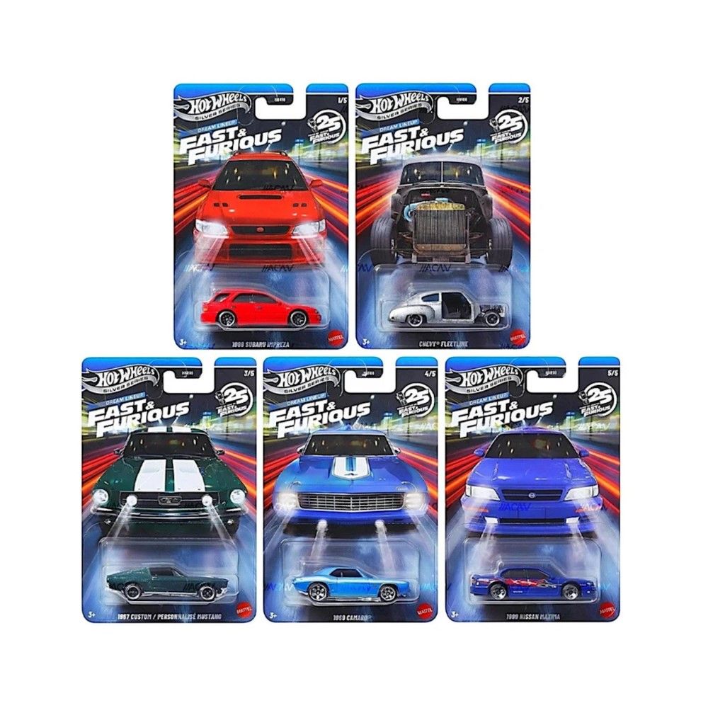 1/64 - Sortido Fast & Furious (24un) - 25ºAniversário