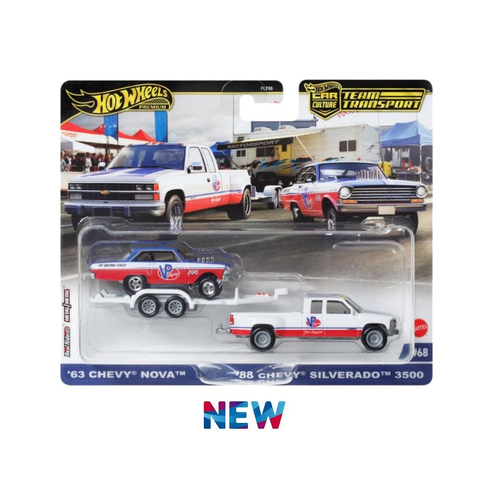 1/64 - Team Transport Chevy Nova`63 + Chevy Silverado 3500 `88