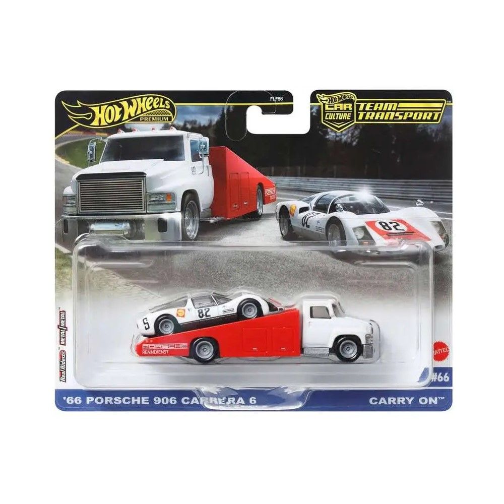 1/64 - Team Transport Porsche + Porsche 906 Carrera 6 #82