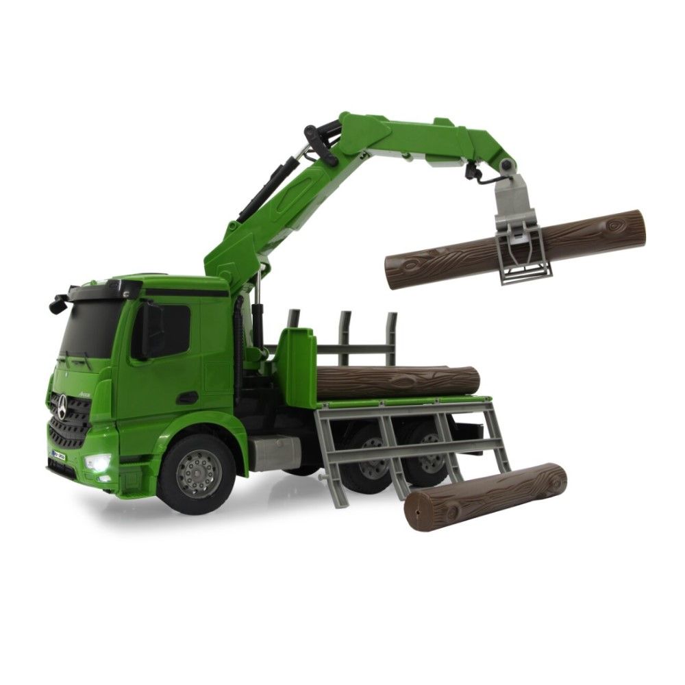 1/20 - Camião de Transporte de troncos Mercedes-Benz Antos com Grua rotativa 2,4GHz