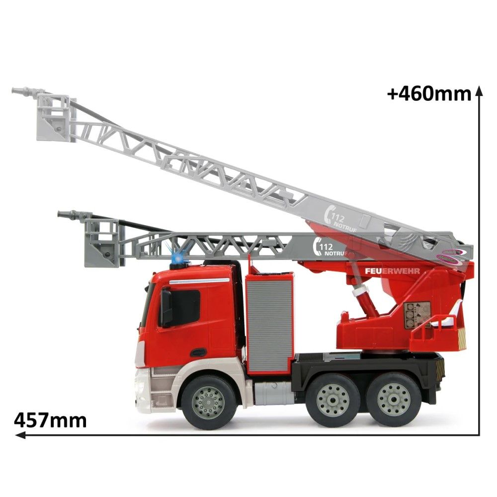 1/20 - Camião de Bombeiros Mercedes-Benz Antos com escada rotativa 2,4GHz