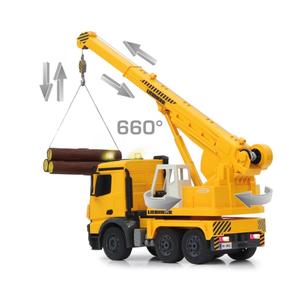 1/20 - Camião Mercedes-Benz Arocs com grua Liebherr - 2,4 GHz