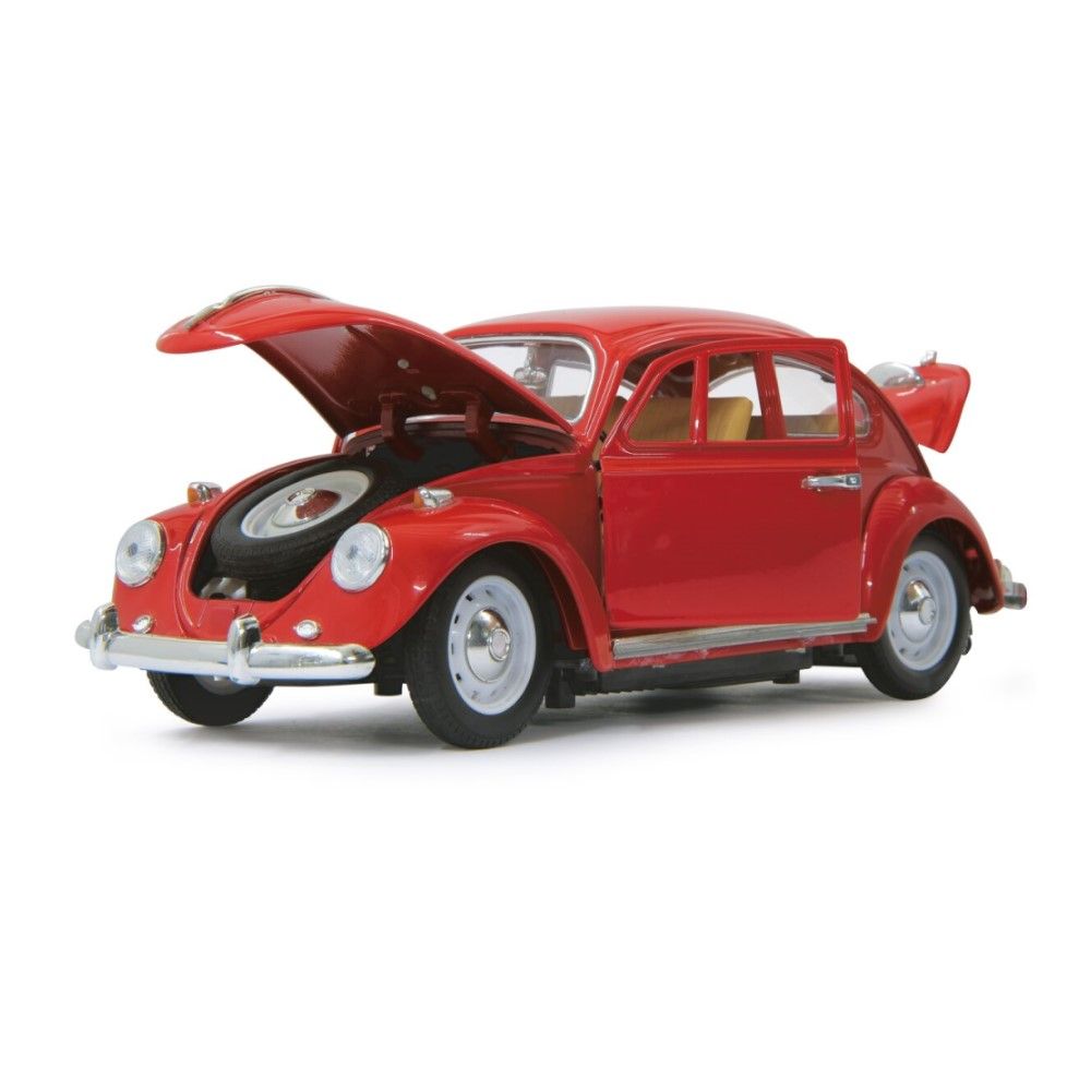 1/18 - VW Beetle, vermelho 27MHz (Carroçaria em Metal)
