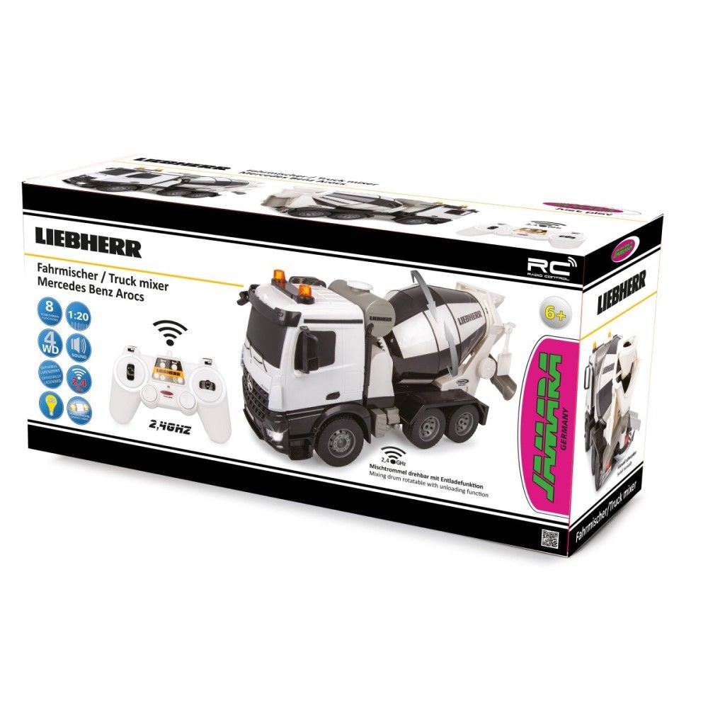 1/20 - Camião Mercedes-Benz Arocs Betoneira Liebherr - 2,4GHz